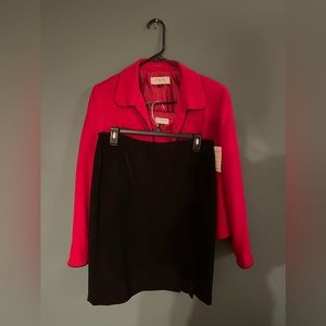 Stresa ASL red and black 3 piece set - size 10. Skirt NWT
